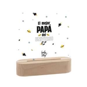 LÁMPARA DE MADERA CON ROTULADOR PERSONALIZABLE 
