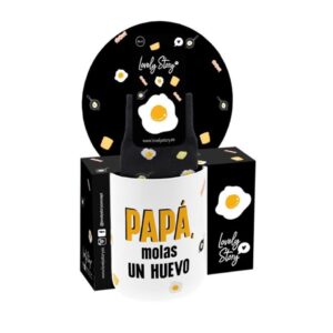 PACK TAZA Y CALCETINES-PAPÁ MOLAS UN HUEVO  CALCET