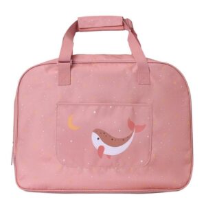 BOLSO DE PLAYA CON REJILLA WHALE PINK