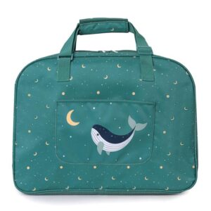 BOLSO DE PLAYA CON REJILLA WHALE TEAL