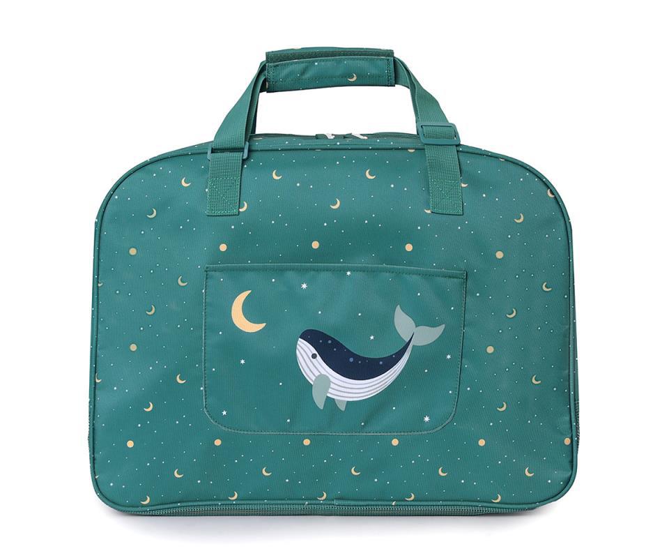 BOLSO DE PLAYA CON REJILLA WHALE TEAL