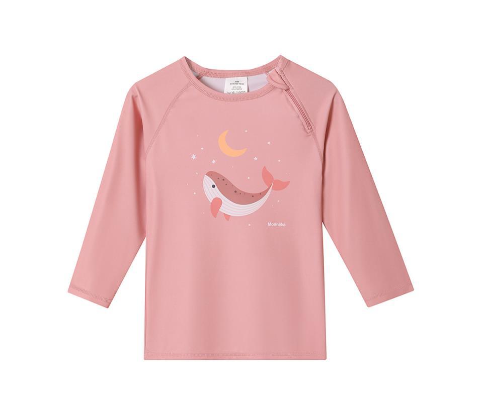 CAMISETA PROTECCION SOLAR MANGA LARGA WHALE PINK