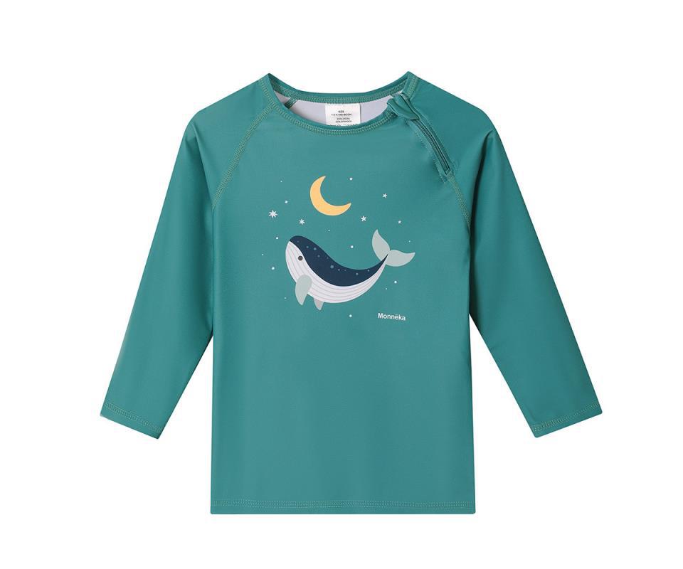 CAMISETA PROTECCION SOLAR MANGA LARGA WHALE TEAL