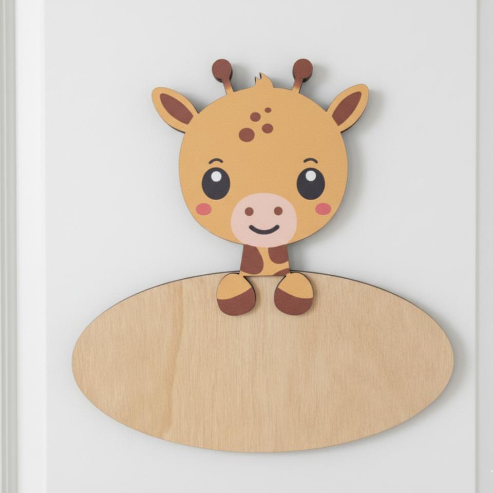 PLACA JIRAFA CON KIT DE LETRAS