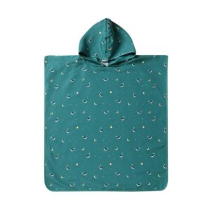 PONCHO DE PLAYA WHALE TEAL